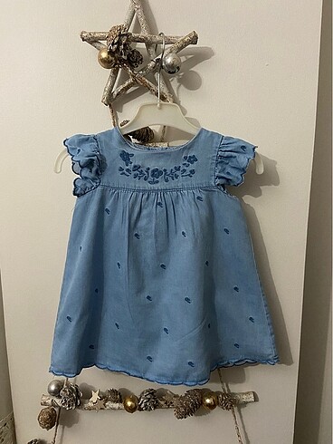 Zara Nakışlı Bebek Elbisesi