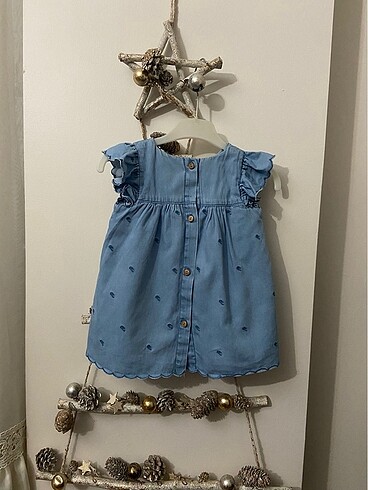 Zara Zara Nakışlı Bebek Elbisesi