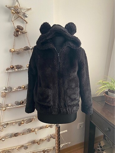 H&M Çocuk Kapüşonlu Peluş Mont