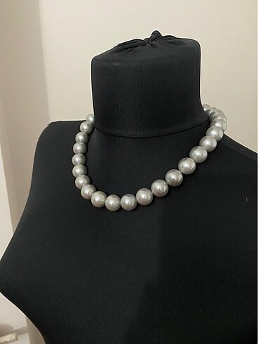 American Vintage Vintage Gri İnci Kolye