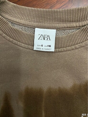 6 Yaş Beden kahverengi Renk Zara Çocuk Sweatshirt