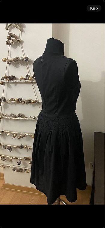 Topshop Fistolu Siyah Elbise - Görsel 6