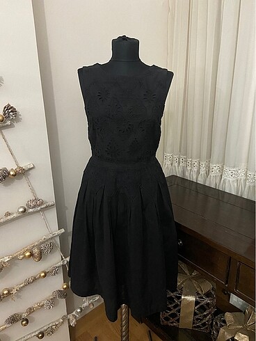 Topshop Fistolu Siyah Elbise - Görsel 5