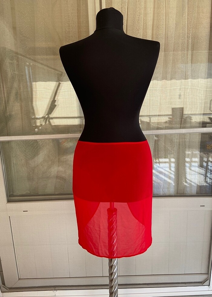 Kırmızı Pareo Plaj Kıyafeti - Görsel 4