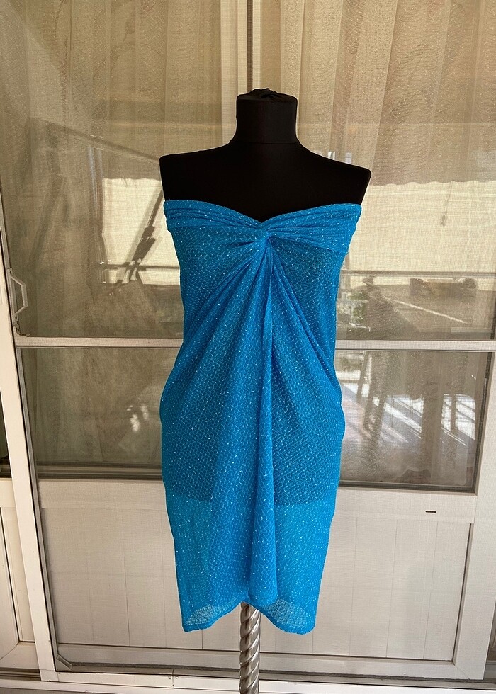 Harika Mavi Pareo - Görsel 5