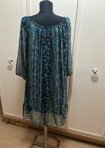 Adil Işık Desenli Şifon Elbise - Görsel 2