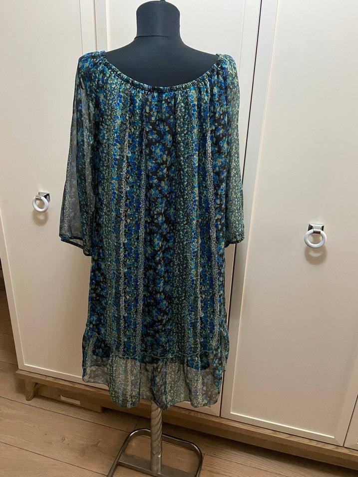 Adil Işık Desenli Şifon Elbise - Görsel 2