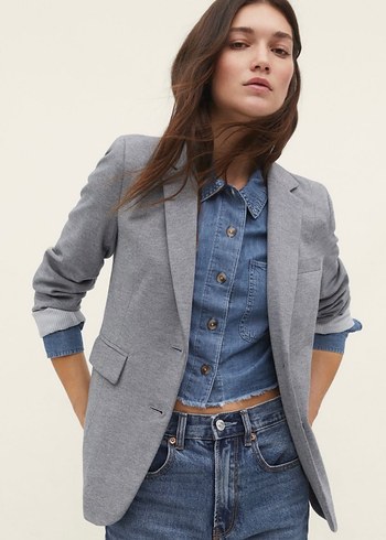 Stradivarius Stradivarius Gri Kadın Blazer