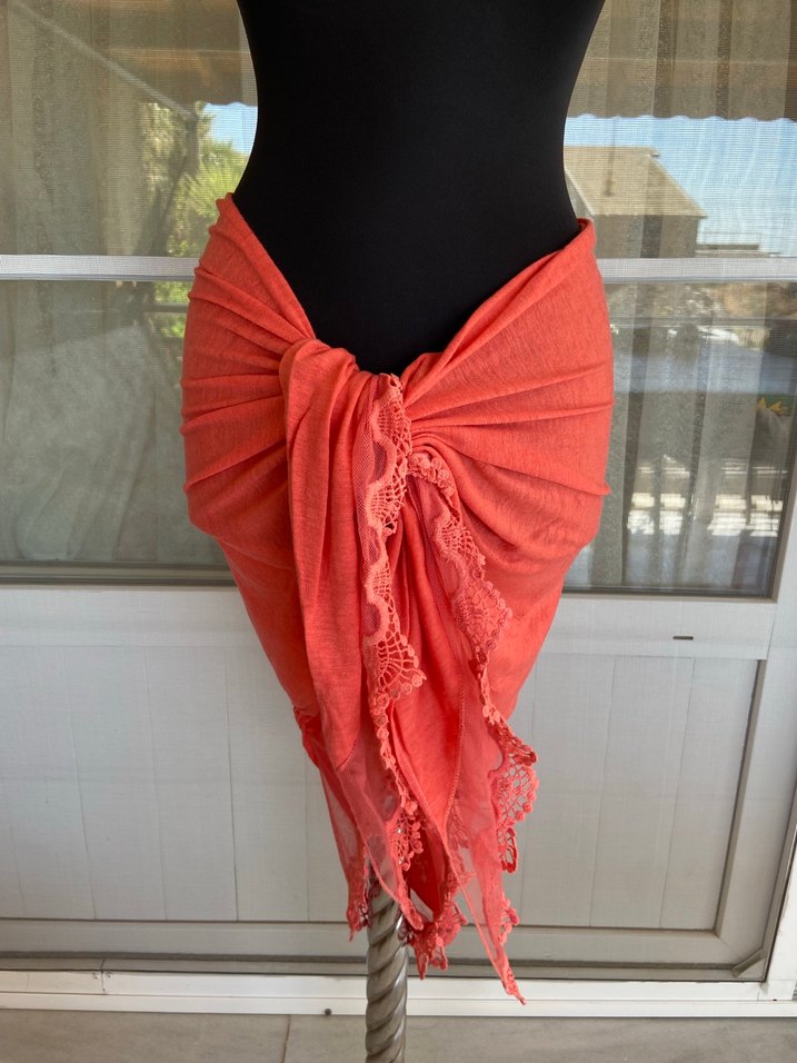 Kırmızı Bağlamalı Bohem Pareo - Görsel 2