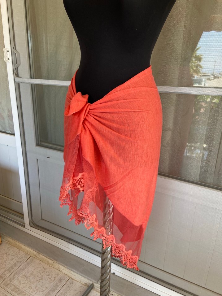 Kırmızı Bağlamalı Bohem Pareo - Görsel 5