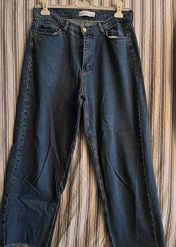 Diğer Koyu Mavi Rahat Kesim Denim Jean