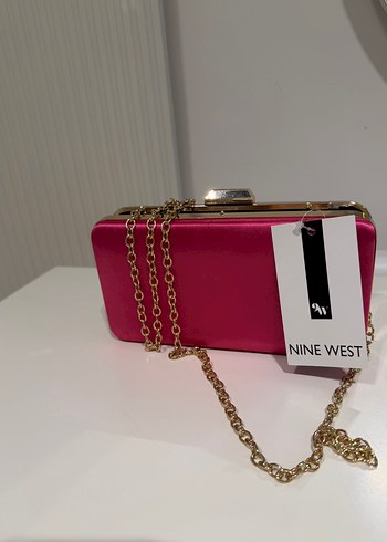 Nine West Canli Pembe Zincirli Mini Canta