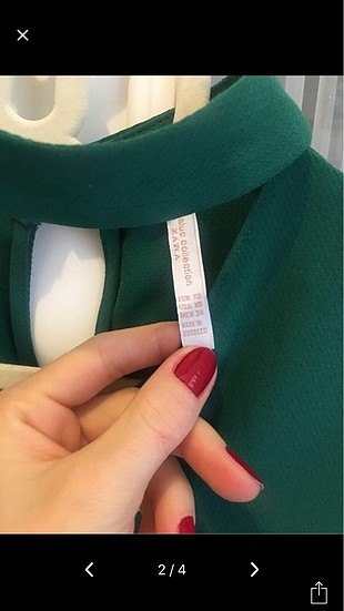 s Beden yeşil Renk Zara bluz