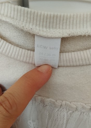 Kız Çocuk Beyaz Fırfırlı sweatshirt - Görsel 5