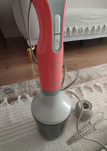 Pembe ve Gri Çok Fonksiyonlu Blender Seti - Görsel 2