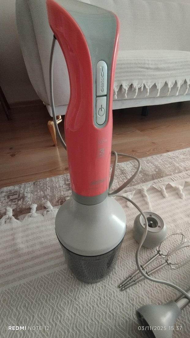 Pembe ve Gri Çok Fonksiyonlu Blender Seti - Görsel 2