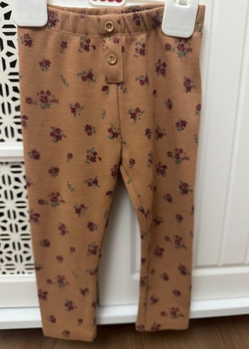 Çiçek Desenli Düğmeli Kız Tayt - Görsel 3