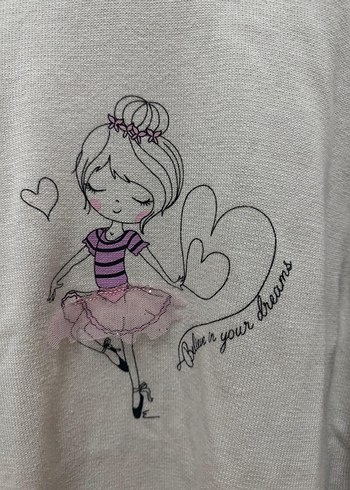 Kız Çocuk Pembe Uzun Kollu Triko Elbise - Görsel 2