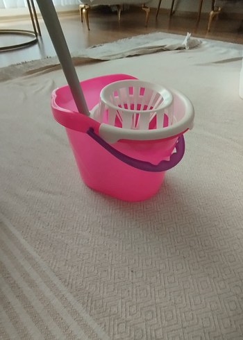 Renkli Pembe Elektrikli Süpürge Oyuncak Seti - Görsel 6