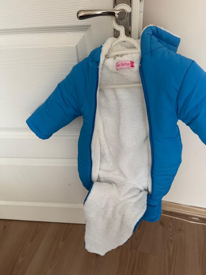 Mavi Baskılı Bebek Tulum - Görsel 3