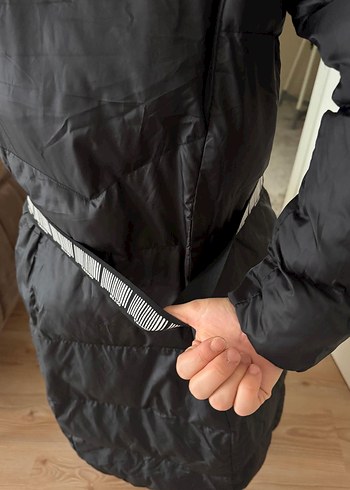 Siyah Kürklü Kadın Kışlık  Mont - Görsel 3