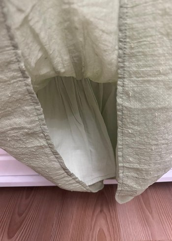 Kız Çocuk Fırfırlı Keten Elbise - Görsel 6