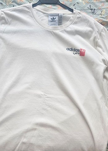 Adidas Beyaz Bisiklet Yaka Tisort