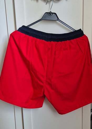 Kırmızı Bel Detaylı Erkek Şort - Görsel 3