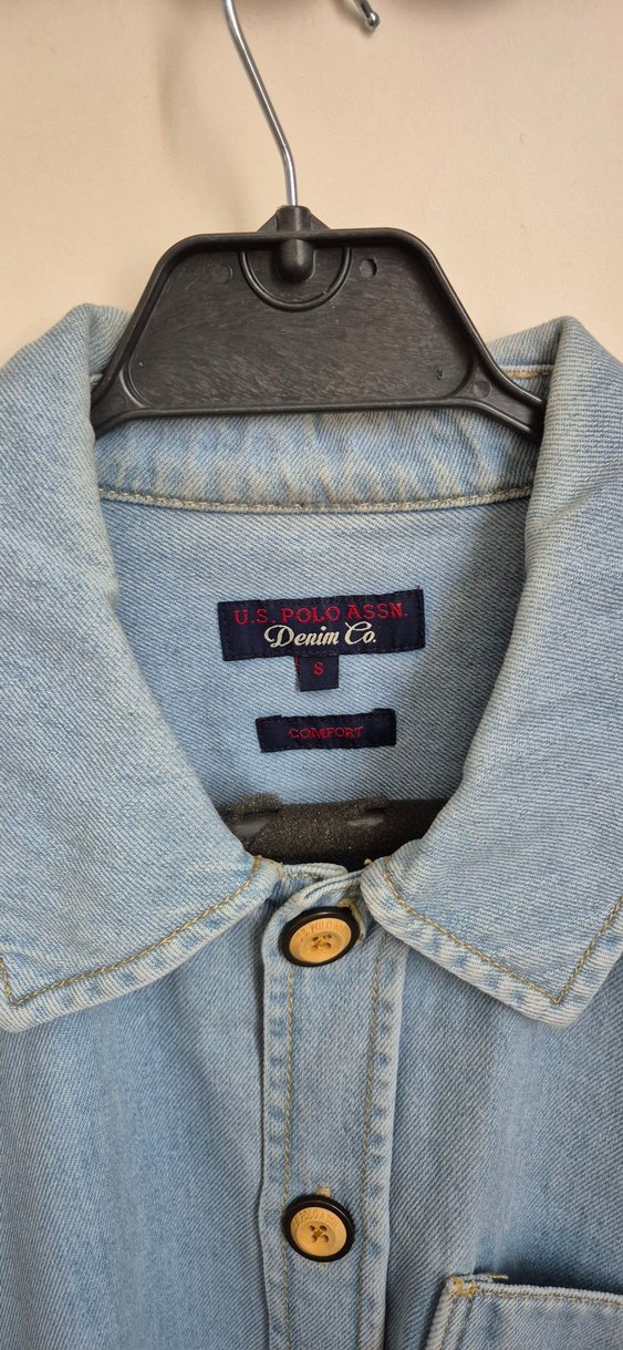 Mavi Denim Düğmeli Erkek Gömlek - Görsel 2