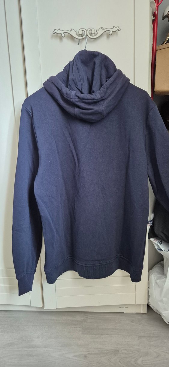 Erkek Lacivert Kapüşonlu Sweatshirt - Görsel 3