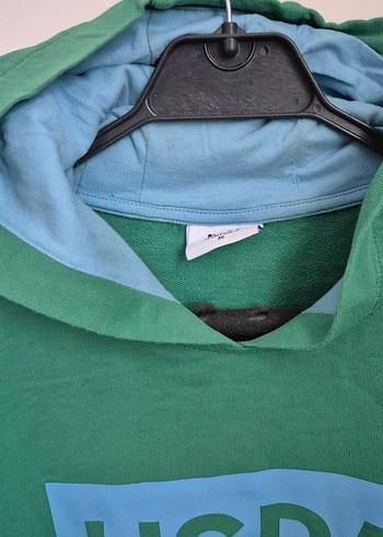 U.S Polo Assn. Erkek Yeşil Kapüşonlu Sweatshirt