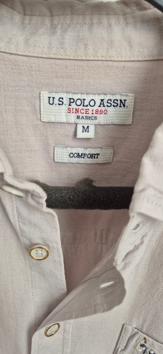 Bej Kısa Kollu Erkek Keten Gömlek - Görsel 2