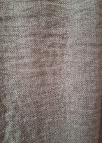 Nakış Detaylı Bej Keten Kadın Gömlek etek takım - Görsel 8