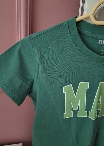 Erkek Çocuk Yeşil Baskılı Kısa Kollu Tişört - Görsel 2