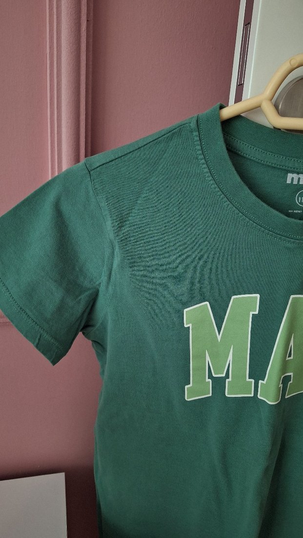 Erkek Çocuk Yeşil Baskılı Kısa Kollu Tişört - Görsel 2