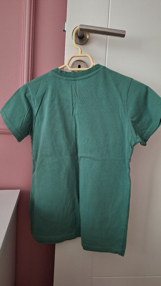 Erkek Çocuk Yeşil Baskılı Kısa Kollu Tişört - Görsel 4