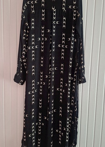 Zincir Detaylı Siyah Uzun Bohem tunik - Görsel 6