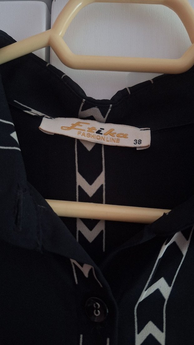 Zincir Detaylı Siyah Uzun Bohem tunik - Görsel 5