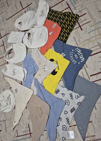 Bebekler için çoklu desenli baskılı önlükler - Görsel 3