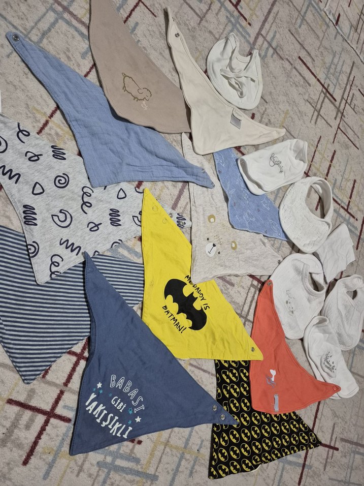 Bebekler için çoklu desenli baskılı önlükler - Görsel 2