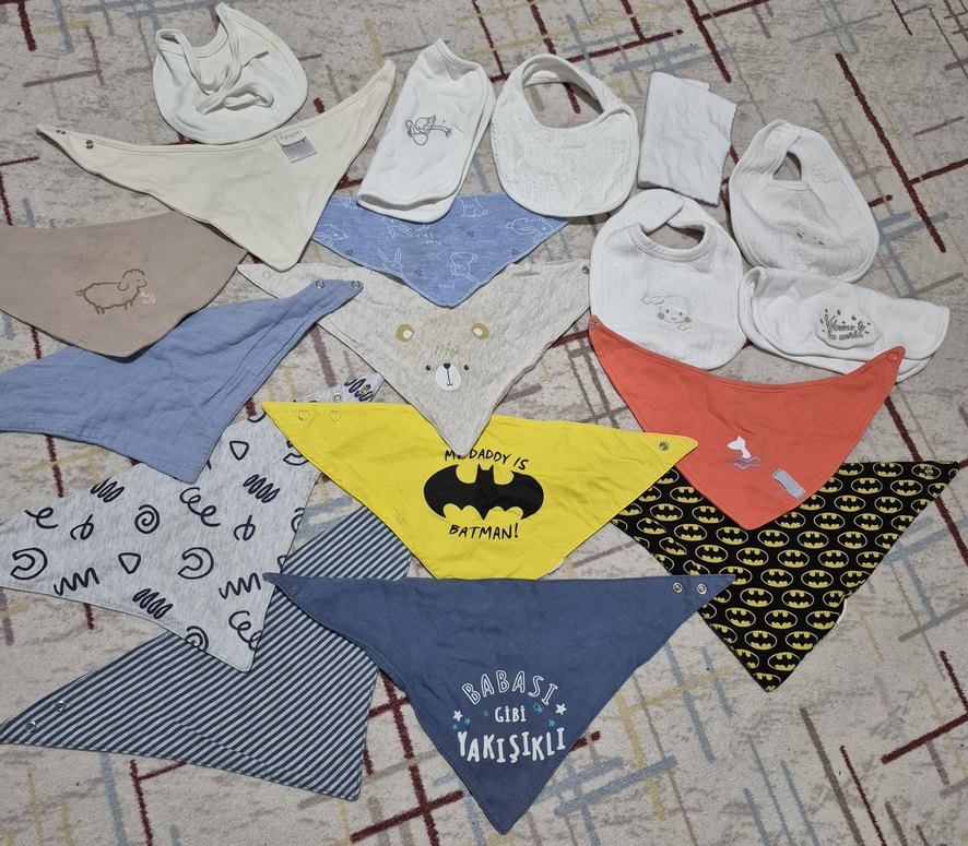 Çok Renkli Baskılı Bebek Önlükleri - Görsel 4