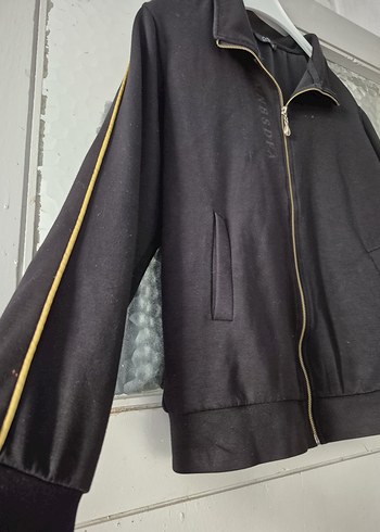 On Fashion On Fashion marka Gri Siyah Fermuarlı Kadın Sweatshirt
