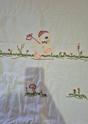 Nakışlı Beyaz Çocuk Battaniye - Görsel 2