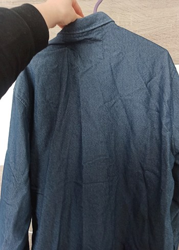 Gri Denim Erkek Gömlek Uzun Kollu - Görsel 6