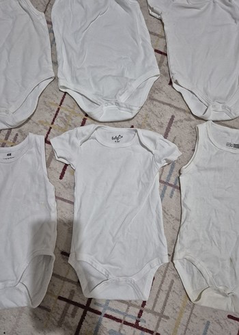 Bebek Erkek Beyaz Kısa Kollu Body - Görsel 4