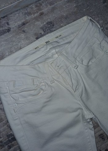 Loft Ekru Yuksek Bel Denim Jean W26 L34