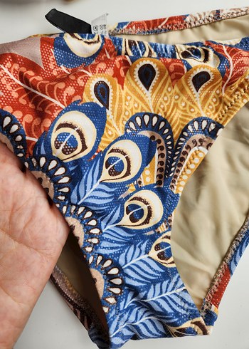 Bohem Çok Renkli Desenli Mini Bikini - Görsel 3