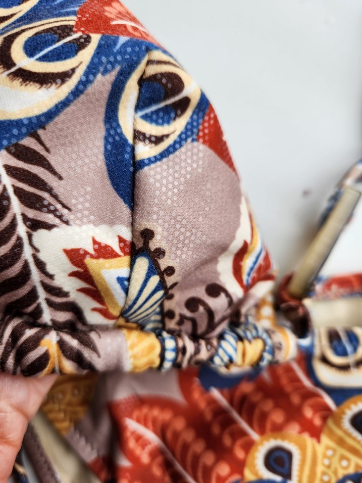 Bohem Çok Renkli Desenli Mini Bikini - Görsel 4