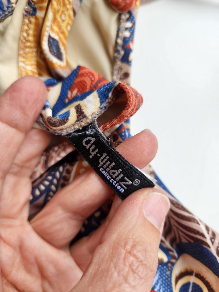 Bohem Çok Renkli Desenli Mini Bikini - Görsel 5