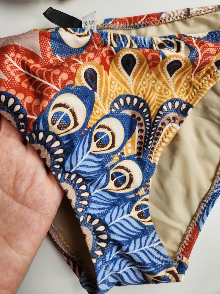 Bohem Çok Renkli Desenli Mini Bikini - Görsel 3